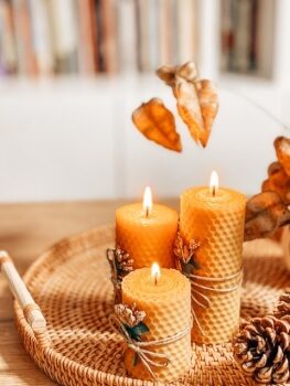 Winter scented candles 